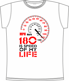 Прикольные футболки: speed of life white 